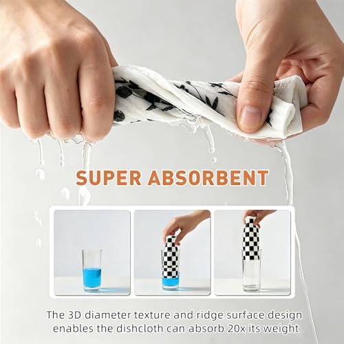 Swedish Dishcloths, Absorbent Dish Cloths for Kitchen, 4 Pack - Image 4