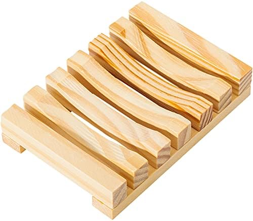 Natural Wooden Soap Dish for Shower Self Draining Bar Soap Holder 1Pack by Urbanstrive