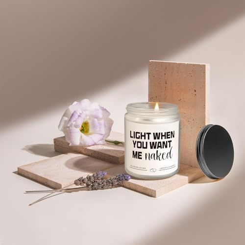 Gifts for Boyfriend Husband Him Men Couples Anniversary- Funny Romantic Valentines Day Presents for Men Husband Couple - Handmade Lavender Scented Candle (7oz) - Image 5