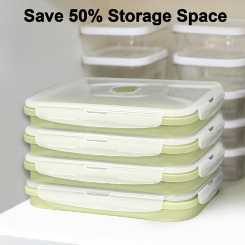 Collapsible Food Storage Containers with Airtight Lid & Air Vent, 40.5 oz - Image 6