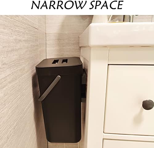 stonespace Under Sink Trash Can，Kitchen Compost Bin, 3.2 Gallon/12L, Black - Image 5