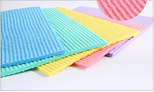 Reusable Cleaning Cellulose Sponge Cloths Absorbent Wipes Clean Kitchen Car Dish Eco-Friendly Dishcloth Hand Towel Auto - 2pack (10pcs) - Non Vacuum - Image 2