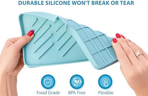 1 Pc Light Green Silicone Sponge Holder - Sink Tray for Soap and Sponge Organization - Image 5