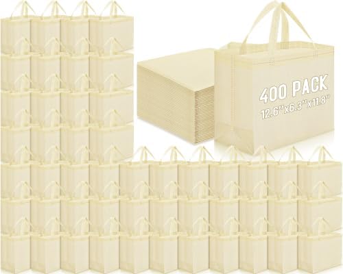 Windyun Reusable Grocery Bags Non Woven with Handles by Windyun