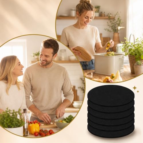 Jeffdad 6 Pack Charcoal Filters for Compost Bucket 7.25 Inch Universal - Image 7