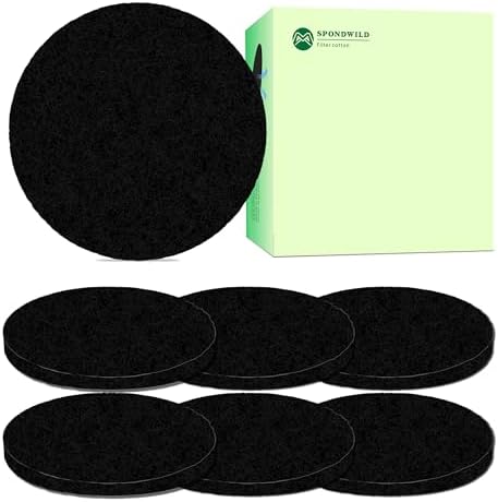 6.7 Inch Round Activated Carbon Compost Bin Filters by SPONDWILD