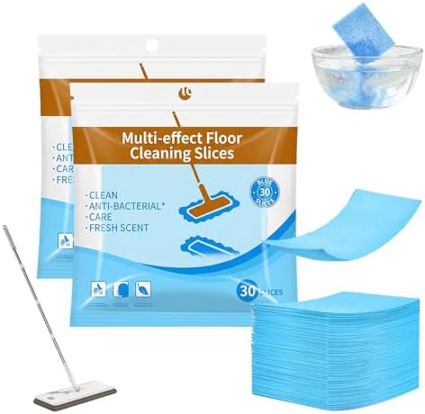 Multi-Effect Floor Clean Tablets, 2026 Upgraded Floor Cleaner Tablets, Multi-Surface Cleaner, Dissolvable Pre-Measured Deep Cleaning Cleaning Solution for Tile & Vinyl Floors (Blue 60PCS) by Byblack