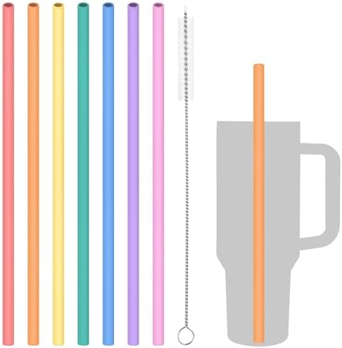 Tomorotec 7PCS Silicone Drinking Straws Fit for Stanley 40 oz 30 oz Tumbler by Tomorotec