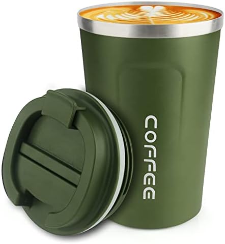 CS COSDDI 12 oz Coffee mug - Stainless Steel Coffee Cup with Leakproof Lid by CSCOSSDI