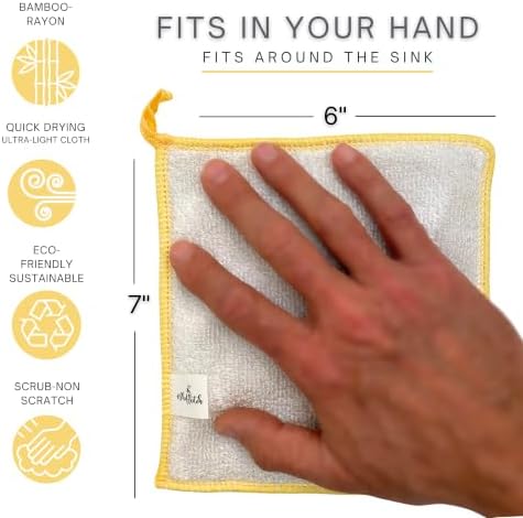 Whiffkitch Scrubbing Dishcloths 2ply Mesh Scrub Reusable Dishrag 6pk 6x7in - Image 6