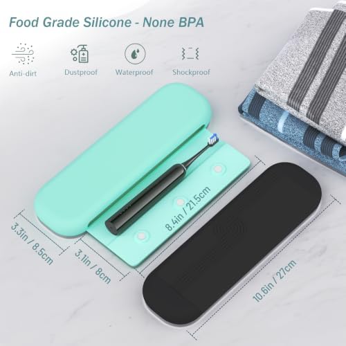 Silicone Toothbrush Travel Case, Upgrade Large Toothbrush Cover for Travel - Image 2