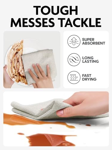 Fantasticlean Microfiber Cleaning Cloth Roll- 75 Sheets, 12"x12" (CoolGrey) - Image 4