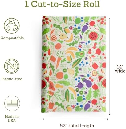 Bee's Wrap Beeswax Wrap Roll, 14 x 52 in - Garden Party - Image 2