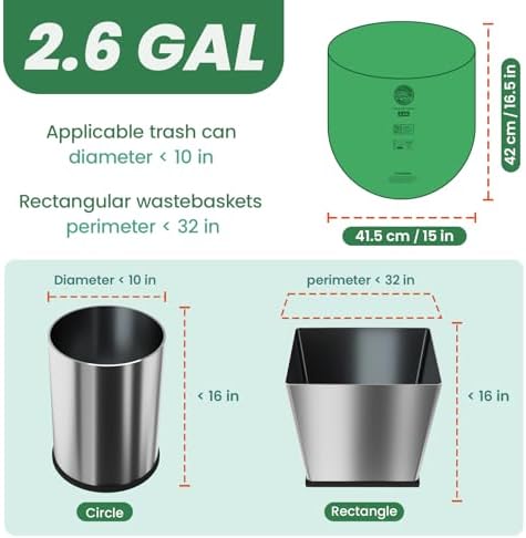 RAYTID Compostable trash Bags 2.6 Gallon Compost Bags for Kitchen Countertop Bin 1.3,2,3, Gallon, 120 Count,Small Kitchen Food Scrap Waste Bags,ASTM D6400, US BPI & Europe OK Compost Home Certified - Image 3