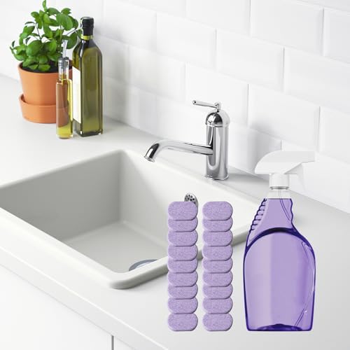 Splash Spray Cleaner Bottle with 18PCS Cleaning Tablets, Multi Purpose Kitchen Cleaner Spray for Oven Kitchen Bathroom. - Image 2