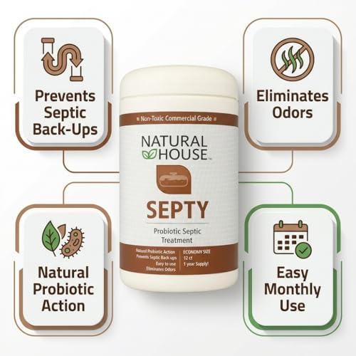 Natural House Septy - Plant-Based Enzyme Pods for Septic-Safe Plumbing Care - Monthly Maintenance for Tank, RV & Boat Systems - Plant-Based, Fragrance-Free - 12 Month Supply - Image 7