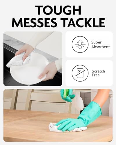 Fantasticlean Microfiber Cleaning Cloth Roll- 90 Sheets, 12" x 12" (White) - Image 3
