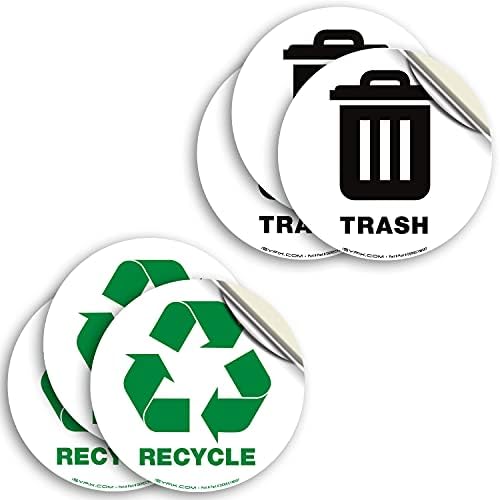 iSYFIX Recycle Sticker for Trash Can, 6 Pack, 5 inch by iSYFIXPremiumLetterNumberSigns