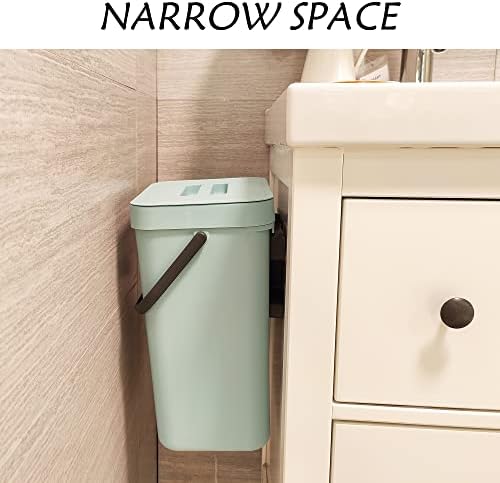 stonespace Compost Bin Kitchen, 3.2 Gallon Under Sink Trash Can, Blue - Image 4