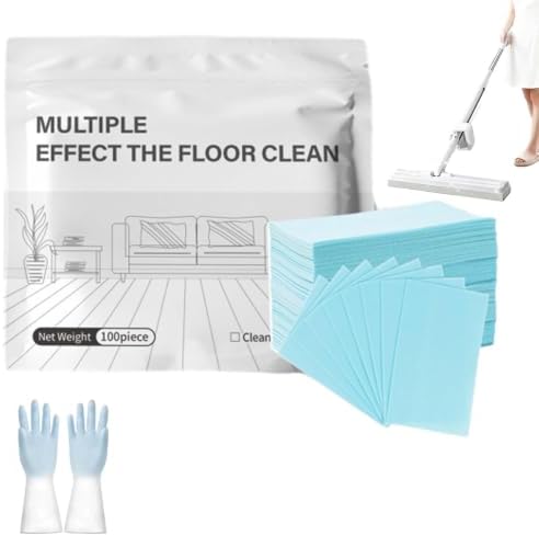 100-Piece Multi-Surface Floor Cleaning Tablets, Multi-Surface Floor Cleaning Tablets, Multiple Effect the Floors Clean, Concentrated Cleaner for Hardwood, Tile, Laminate & More (Blue, 1bag) by Unknown