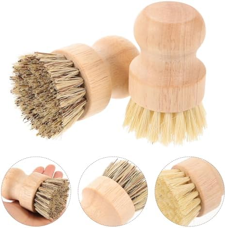 Homoyoyo 2pcs Palm Fiber Kitchen Scrub Brush Set, Natural Palm and Sisal Fiber Pot Scrubber for Dishwashing and Sink Cleaning, Multipurpose Household Cleaning Tool - Image 6