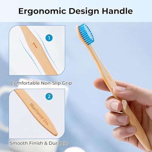 Bamboo Toothbrushes, Plant-Based Soft Bristles 30 Pack - Image 3