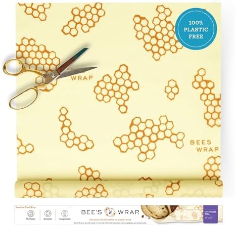 Bee's Wrap Beeswax Wrap Roll, 14 x 53 in - Honeycomb by BeesWrap