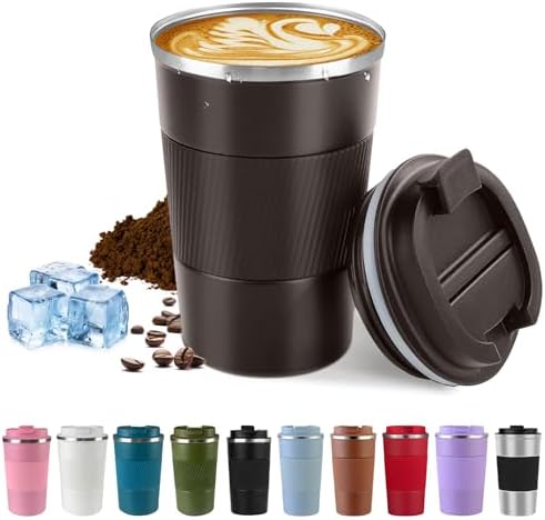 Vacuum Insulated Stainless Steel Travel Coffee Mug,Leak Proof Cup with Lid by SPLMIFA