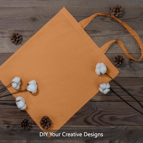 TOPDesign 6-Pack Economical 16"x15" Khaki Cotton Tote Bags, Lightweight Medium Reusable Grocery Shopping Cloth Bags, Suitable for DIY, Advertising, Promotion, Gift, Activity - Image 3