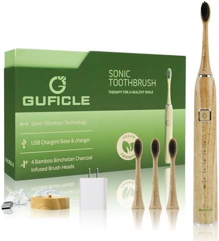 Bamboo Electric Toothbrush for Adults, Soft Bristle by Unknown