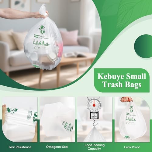 Small Trash Bags 1.2 Gallon - Biodegradable Gallon Waste Bag for Bathroom - Image 2