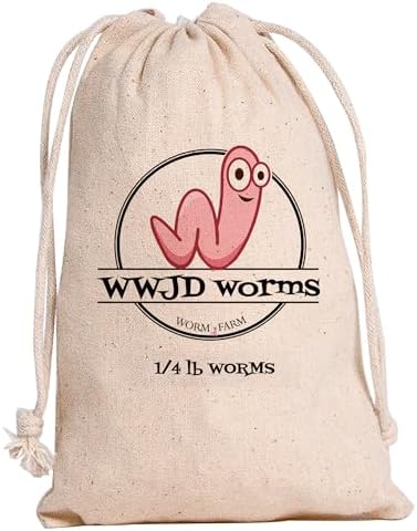 Red Wigglers Composting Worms, 1/4lb Red Worms for Composting for Gardens by WWJDWorms