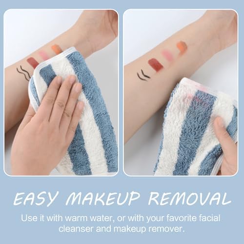 SINLAND Microfiber Facial Cloths Fast Drying Washcloth 8inch x 8inch Absorbent Face Wash Cloth Soft Makeup Remover Cloths - Image 6