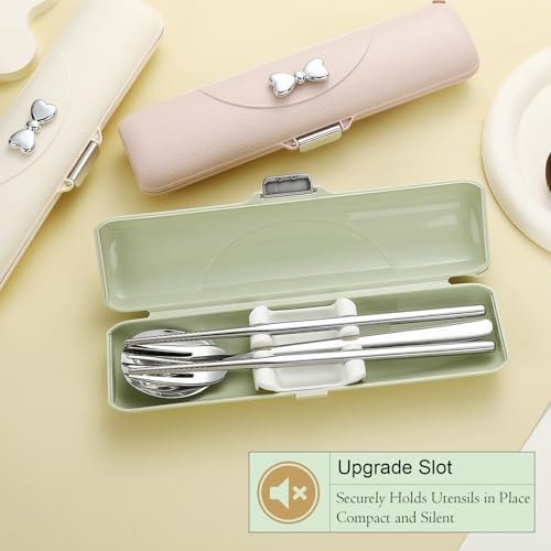 DEVICO Travel Silverware Set with Case,Portable Lunch Utensils Set for Work - Image 3
