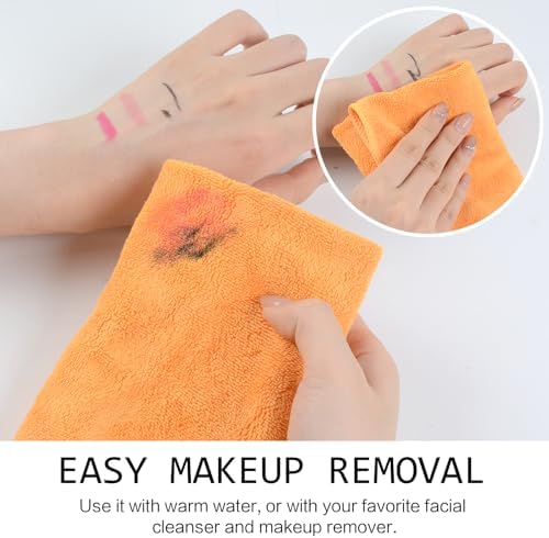 SINLAND Microfiber Facial Cloths Fast Drying Washcloth 12inch x 12inch Absorbent Face Wash Cloth Soft Makeup Remover Cloths - Image 6