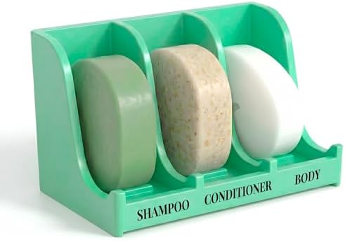 Soap Holder for Shower Wall, 3-Compartment Soap Dish [Patent Pending] by HighHerz