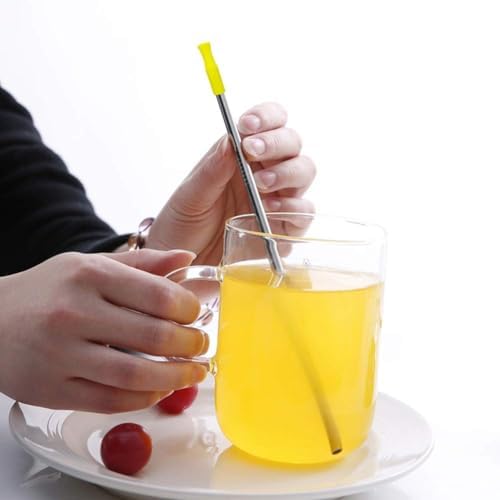 Stainless Steel Metal Straws with Silicone Tips Set of 10 Straight Reusable Drinking Straws for 20oz 30oz Tumblers (10.5'' L 0.24''Dia Staw + 2 Brushes) - Image 6