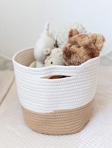 OrganiHaus Cotton Rope Basket for Shelf Storage, 15x9x10 - Image 5