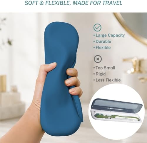 Silicone Toothbrush Travel Case, Pro Large Toothbrush Cover Case for Travel - Image 4