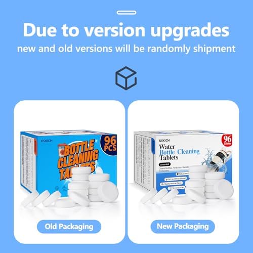 96Pack Water Bottle Cleaning Tablets, Bottle Bright Clean Stainless Steel, Thermos, Tumbler, Insulated and Reusable Water Bottles,Removes Stubborn Stains and Odors - Image 2