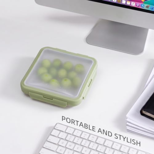 Reusable Silicone Food Storage Container with Lid Avocado Saver(6.5 cups/0.4 gal), Onion Keeper, Foldable Silicone Kitchen Organizers for Fridge - Image 3