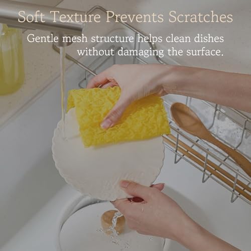 Korean Bubble Mesh Dish Scrubber, 8-Pack – Non-Scratch Kitchen Sponges, Quick-Drying Mesh Cleaning Cloths for Daily Dishwashing - Image 2