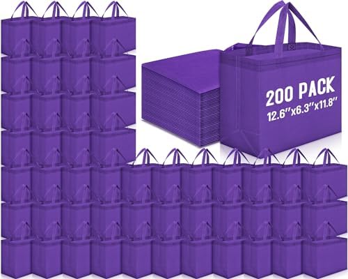 Windyun Reusable Grocery Bags Non Woven with Handles by Windyun