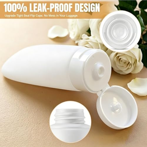 DEWSENSI 20 Pack Travel Bottles Set for Toiletries TSA Approved - Image 3