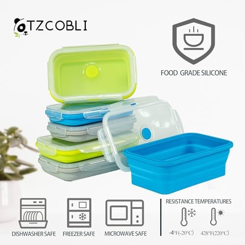 Plus 4PCS Foldable Silicone Food Storage Containers for Kitchen Storage for Leftovers Fruits and Meal Prep Dishwasher Safe Microwave Safe Ideal for Home and Travel (grey, 27OZ) - Image 6