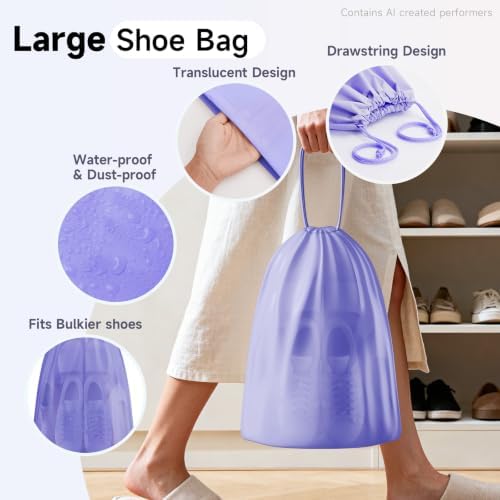 OlarHike Packing Cubes for Travel,Gifts for Women Mom,Anti-Tearing Suitcase Organizer for Luggage with Shoe & Hanging Toiletry Bag,Vacation Essentials & Accessories for Cruise Ship,9 Set,Purple - Image 7