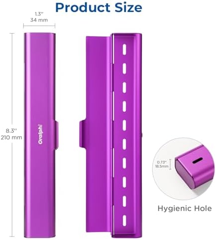 Aluminum Toothbrush Travel Case, Portable Travel Toothbrush Holder, Durable Manual Toothbrush Box Container for Traveling, Bathroom, Camping, Business Trip-Purple - Image 5