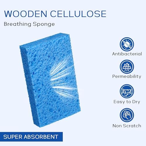 ARCLIBER 6 Pack Thick Cellulose Scrub Sponges Non-Scratch Kitchen - Image 3