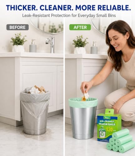 1.2 Gallon Small Trash Bags Mini Garbage Bags - 150 Count Unscented - Image 2