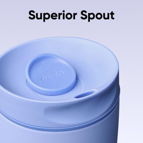 Owala SmoothSip Slider Insulated Stainless Steel Coffee Tumbler, Reusable Iced Coffee Cup, Hot Coffee Travel Mug, BPA Free 20 oz, Out of the Blue - Image 4